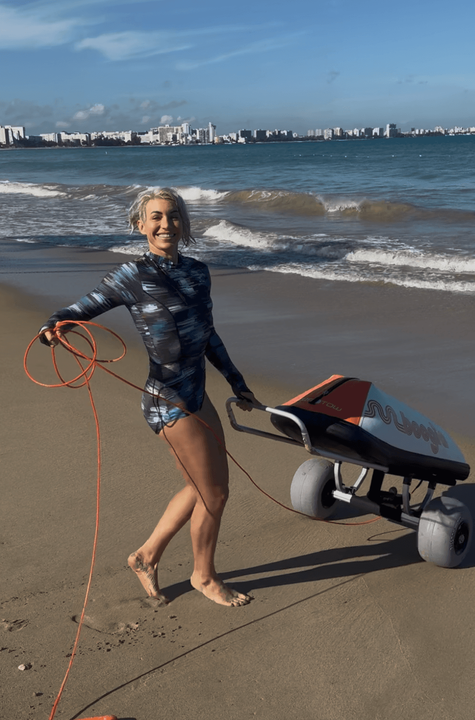 Tow Boogie on the beach